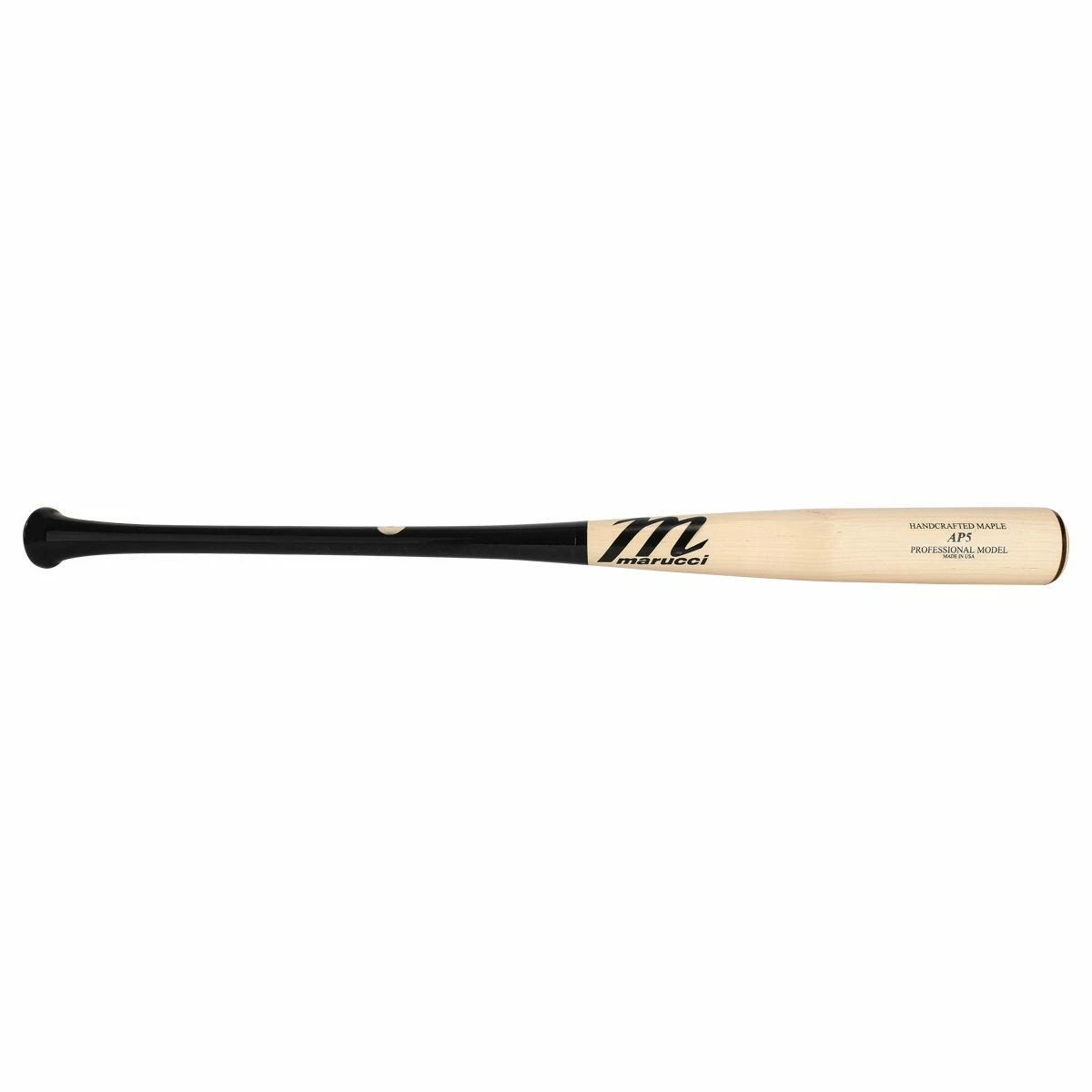Marucci AP5 Pro Model Maple Wood Bat - Black/Natural - 2023 Model - Image 2